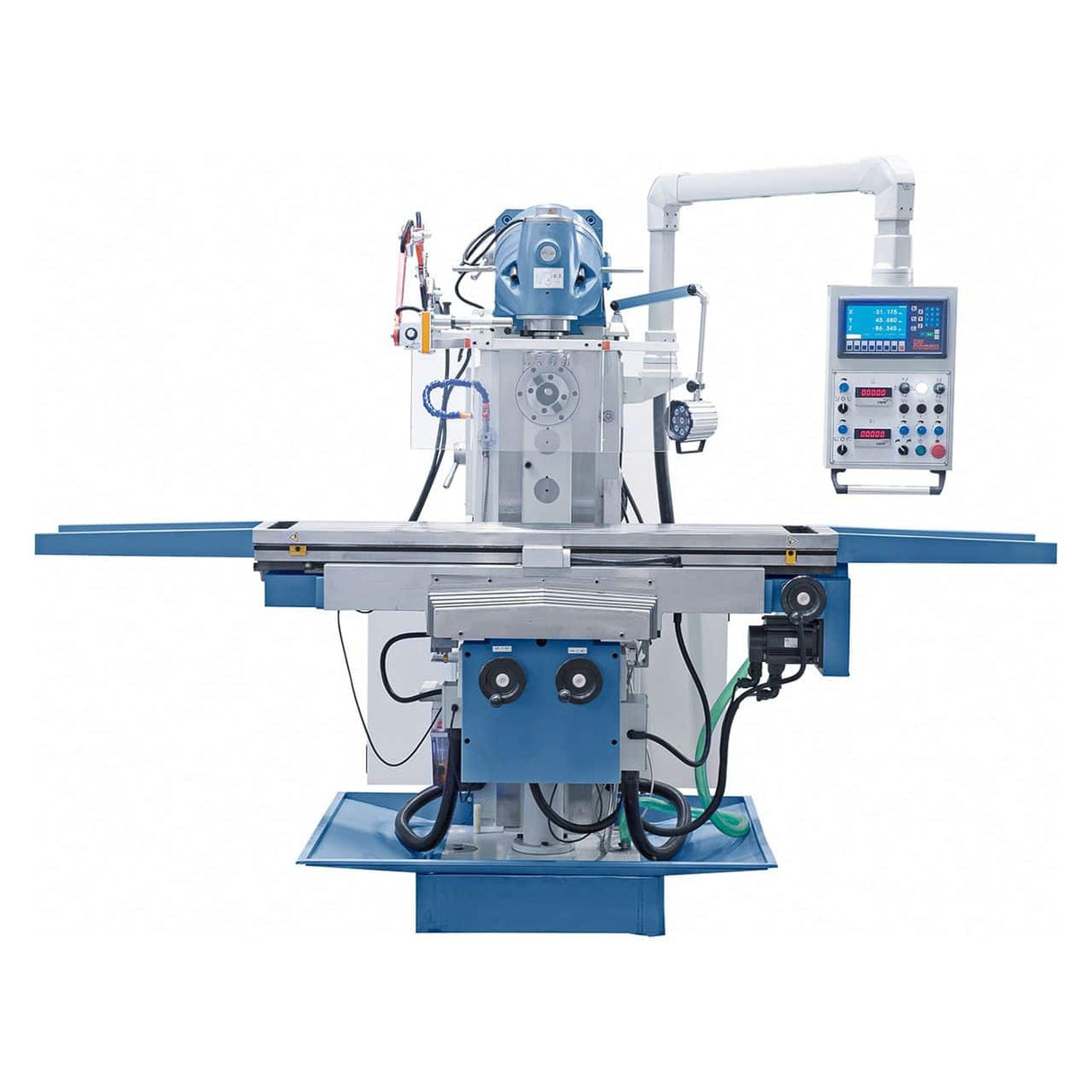 Universal milling machine with servo-assisted turret for UWF 200 Servo feeds