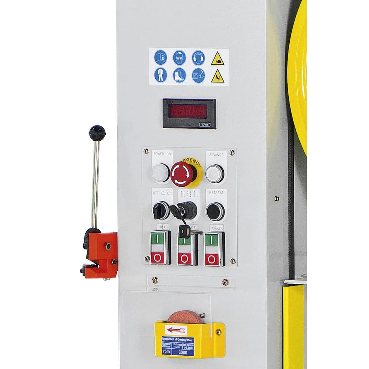 Vertical band saw with automatic table feed VMS 520 A