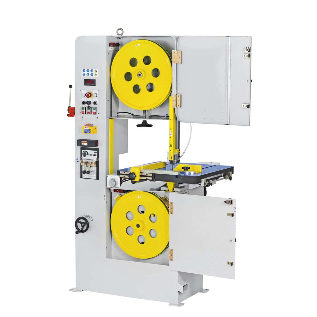 Vertical band saw with automatic table feed VMS 520 A