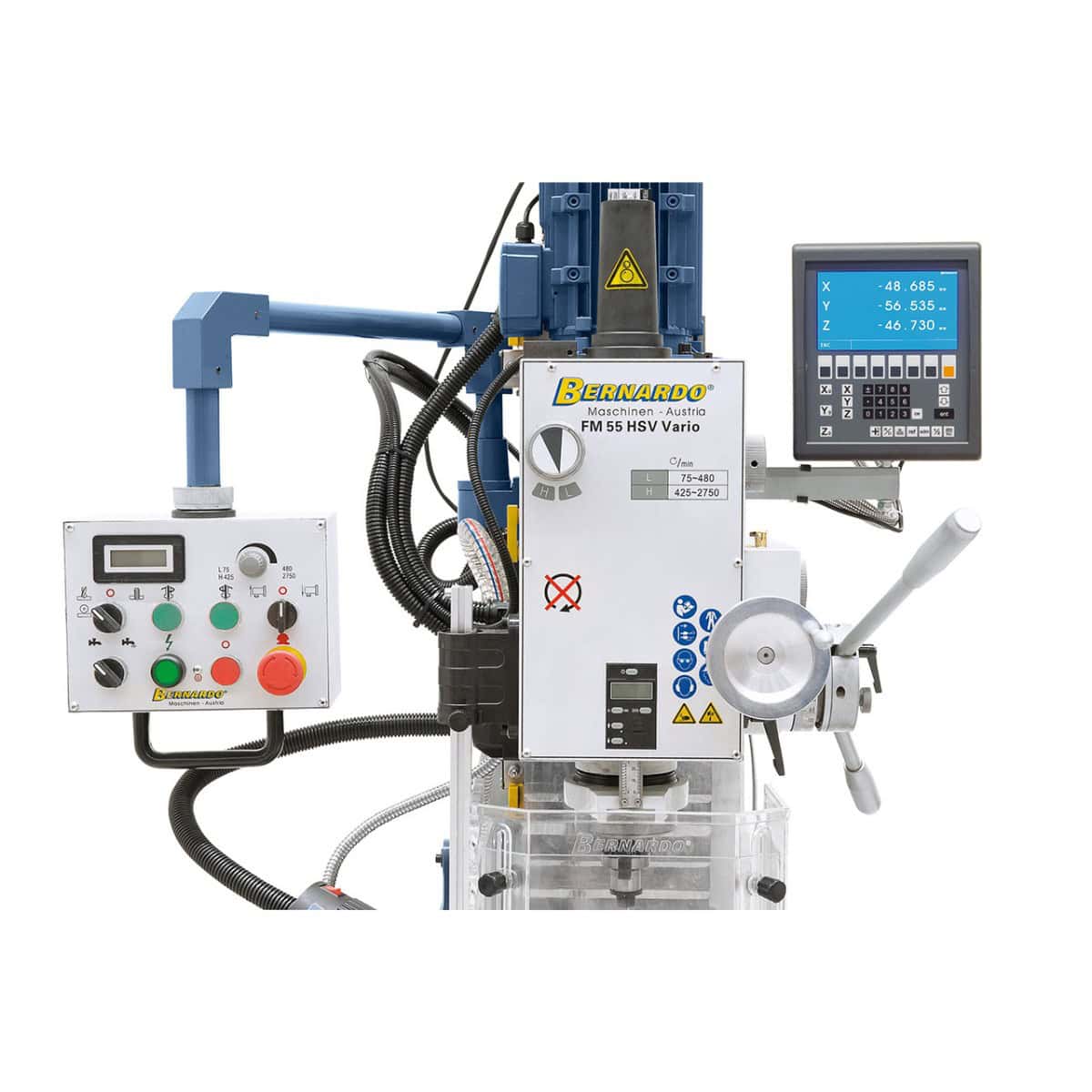 FM 55 HSV Vario drilling and milling machine incl. 3-axis digital display