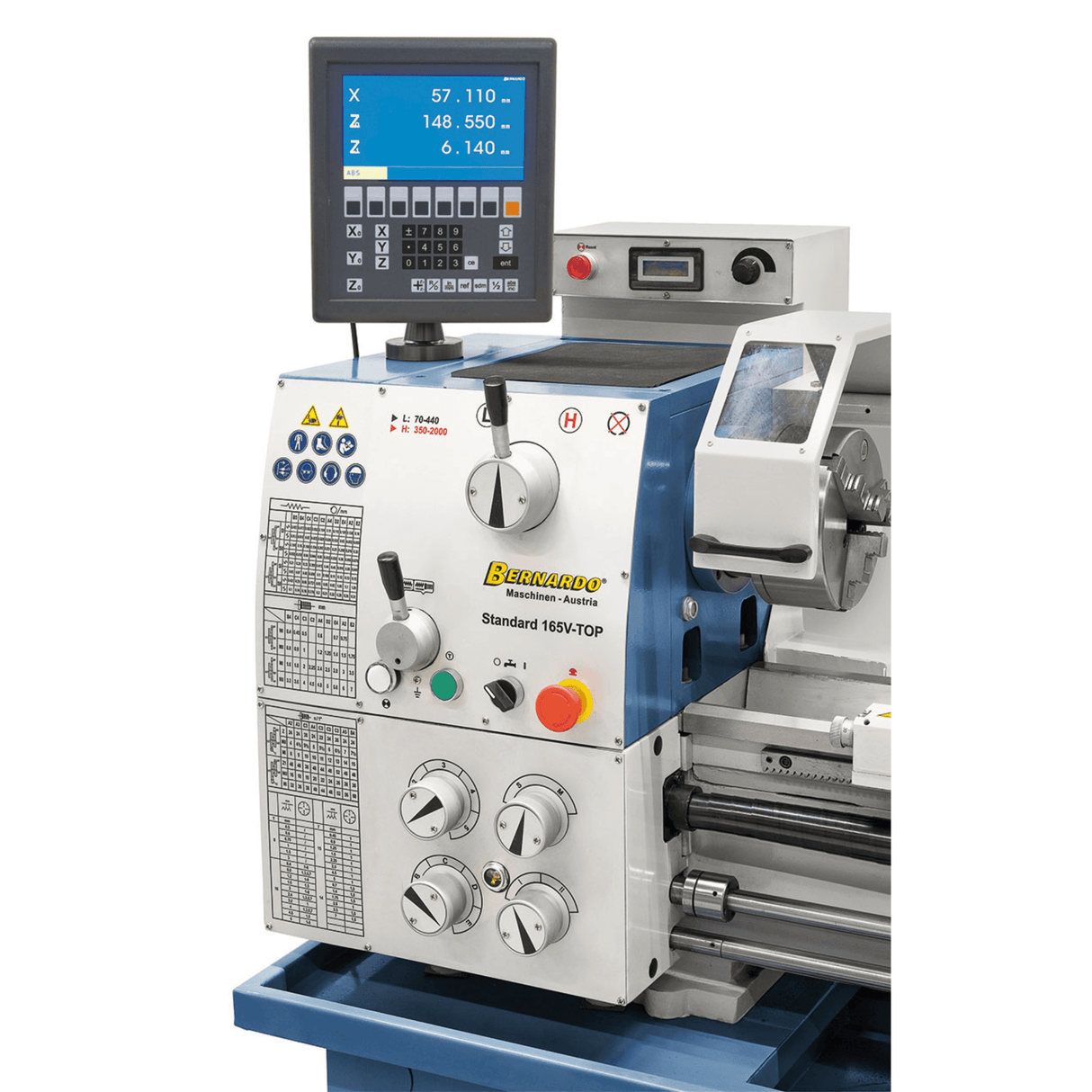 Standard 165 V-Top lathe incl. 3-axis digital display