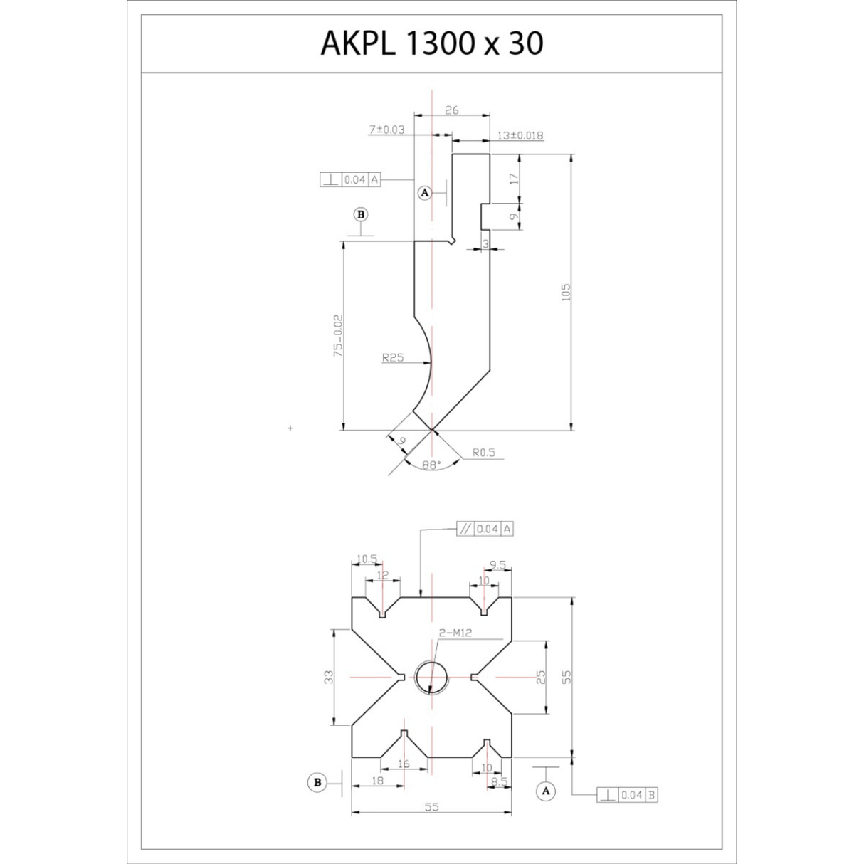 AKPL 1300 x 30 hydraulic press brake