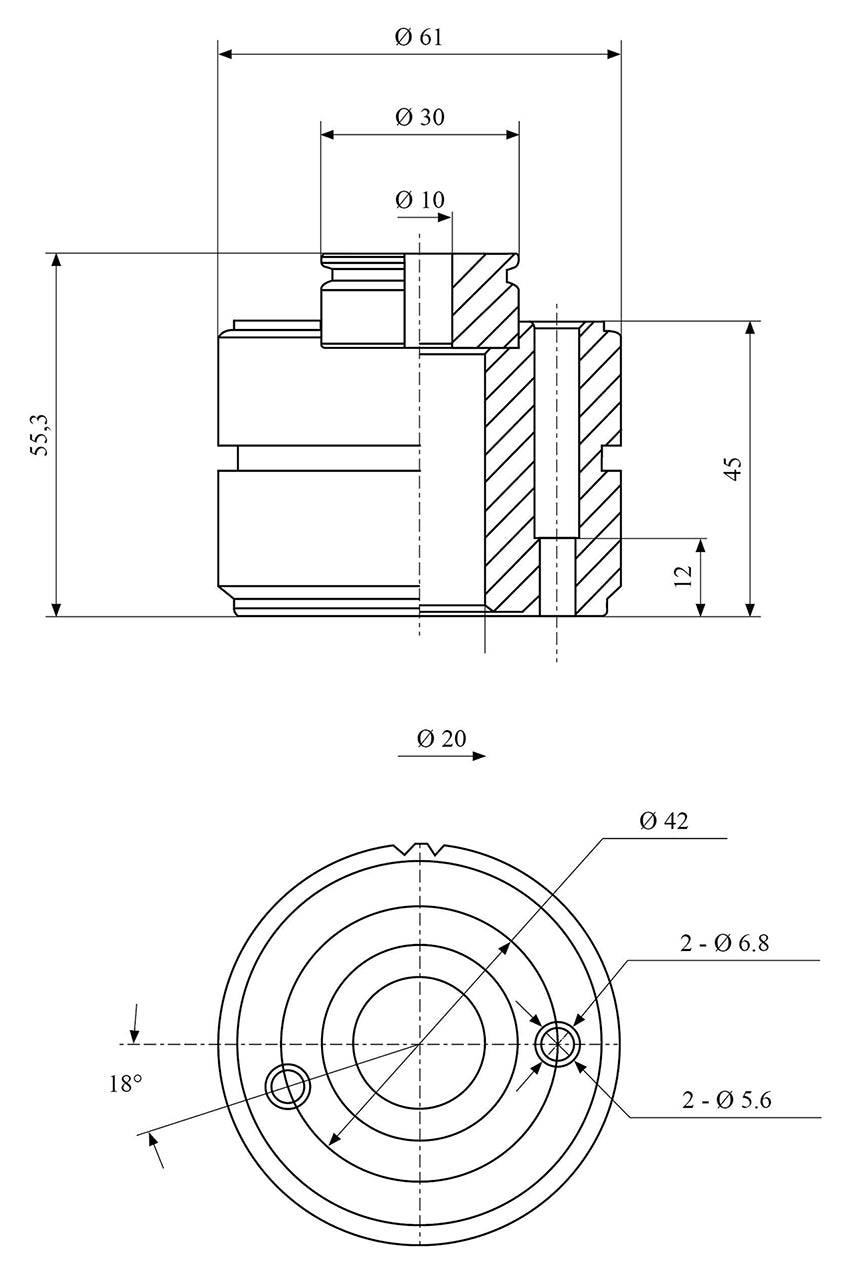 Quick change tool holder 40 angles Multifix system Size A
