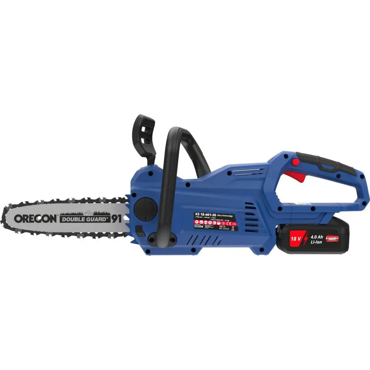 Motosega a batteria Guede KS 18-401-30 – 18V con barra Oregon 25 cm