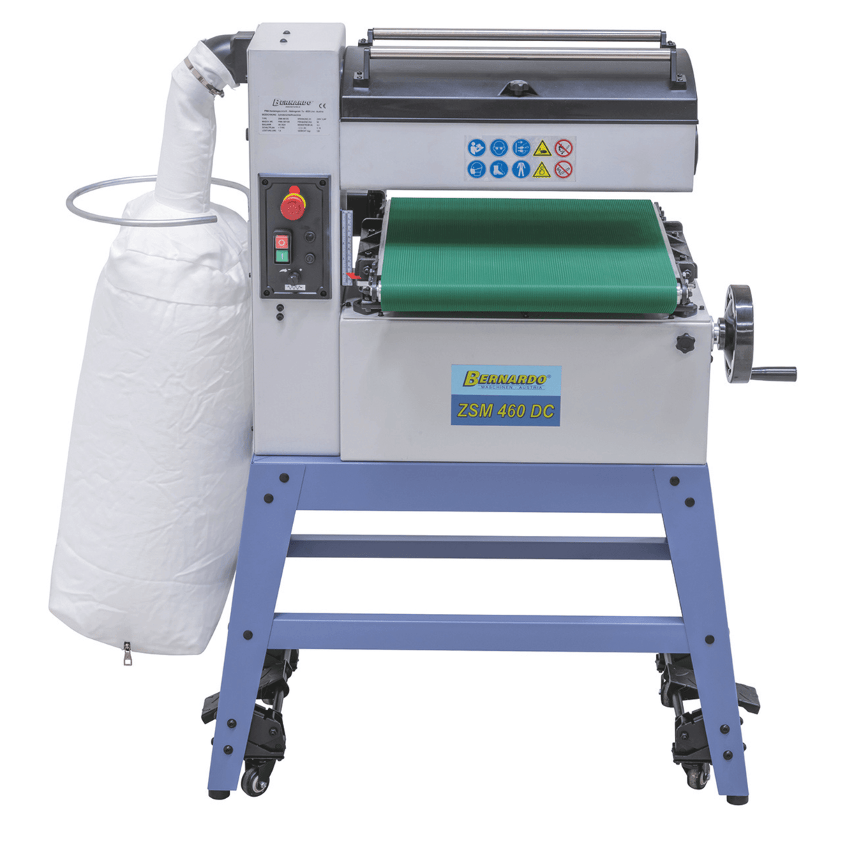 Calibratrice Bernardo ZSM 460 DC – 230V, 460 mm con aspirazione integrata