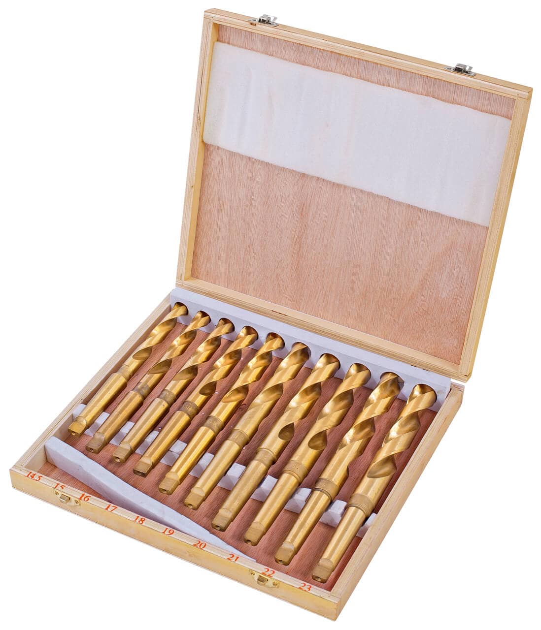 Punte elicoidali HSS con cono morse kit A