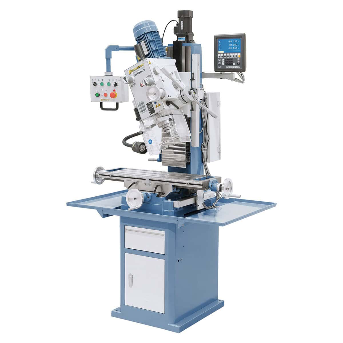 FM 50 HSV drilling and milling machine with 3-axis position display