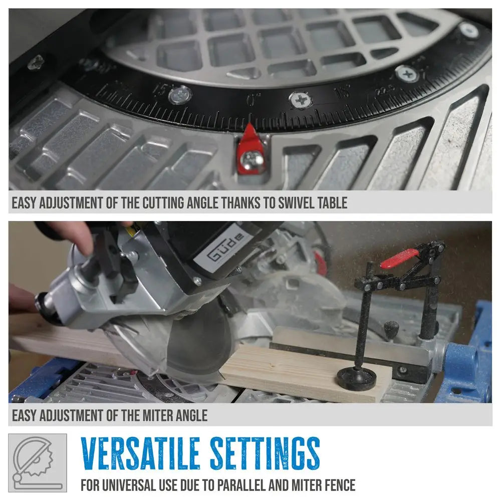 Güde GFO 1401 – Troncatrice radiale multifunzione con piano ribaltabile 180°