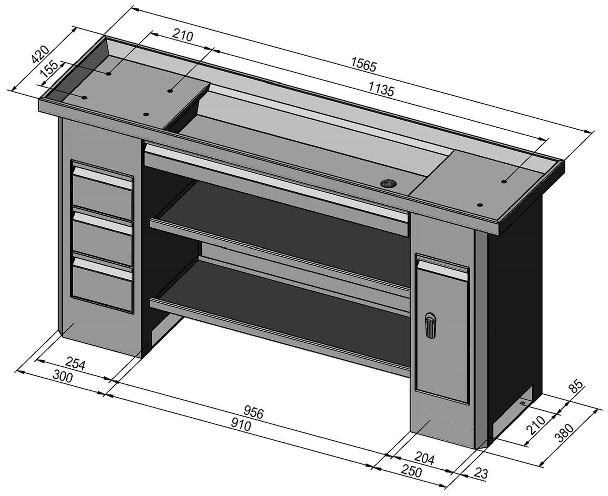 Basamento Bernardo D12 Deluxe per Profi(center) 880 G Vario / 900 Vario – Supporto robusto
