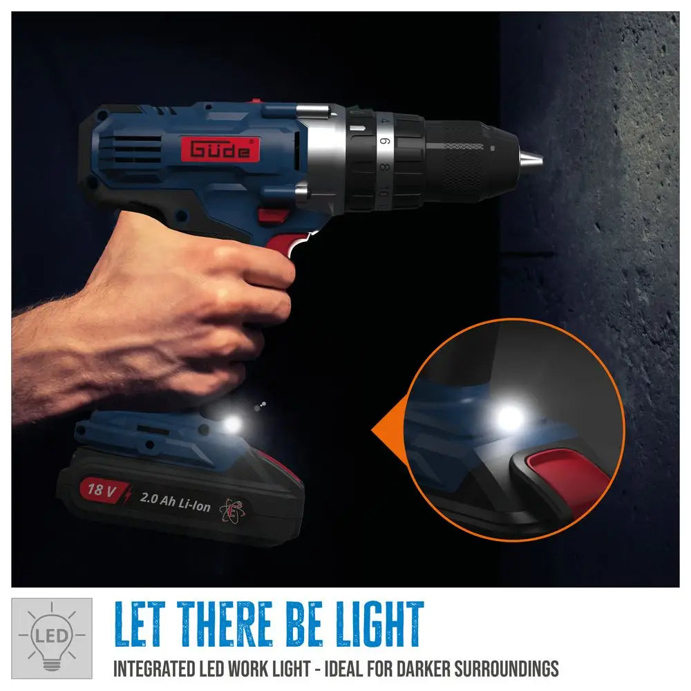 Trapano avvitatore a percussione a batteria Guede BSB 18-0 – 18V