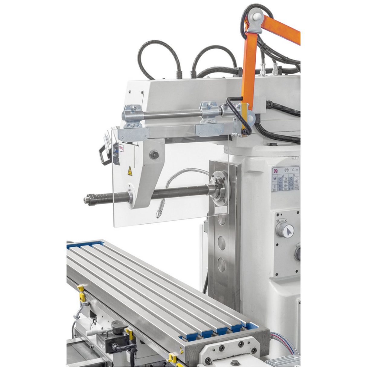 Universal milling machine UWF 90 + 3-axis position display ES-12 H + pneumatic clamping