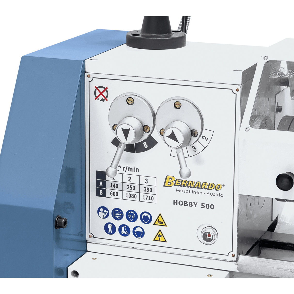 Hobby lathe 500 / 230 V incl. 3-axis position display DT 40