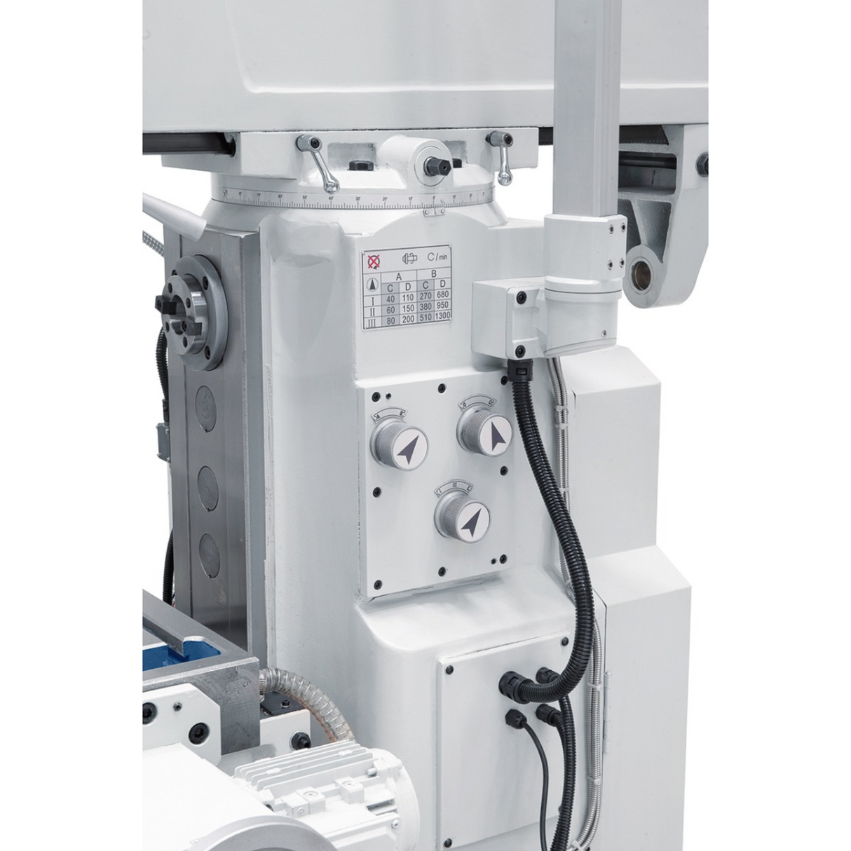 Universal milling machine UWF 90 + 3-axis position display ES-12 H + pneumatic clamping