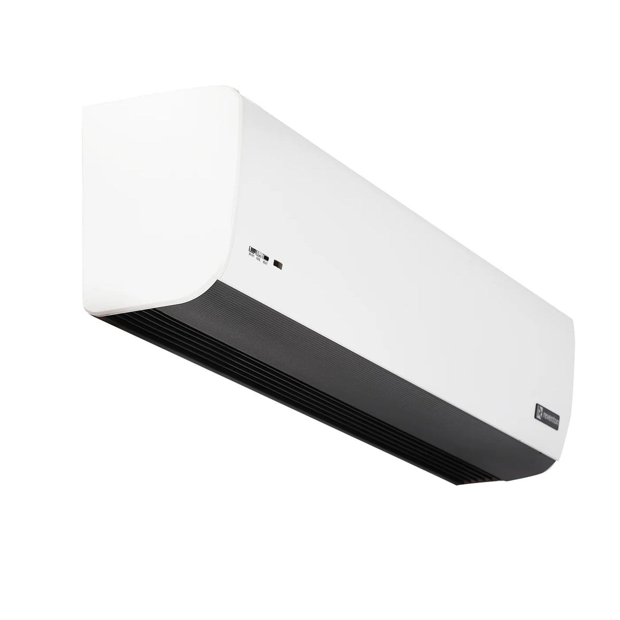 Barriera d’aria fredda AERIS C‑1P 230 V: dispositivo a flusso orizzontale, struttura compatta con griglia frontale, alimentazione elettrica a 230 V; progettato per creare un velo d’aria raffreddante davanti a porte o varchi, migliorando comfort e prevenendo l’ingresso di aria calda.