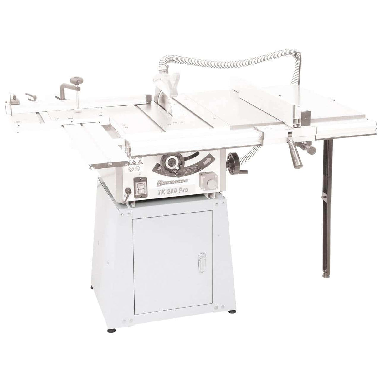 Struttura compatta e solida in lamiera verniciata, progettata per garantire stabilità e sicurezza con le seghe TK 200 PRO e TK 250 PRO.