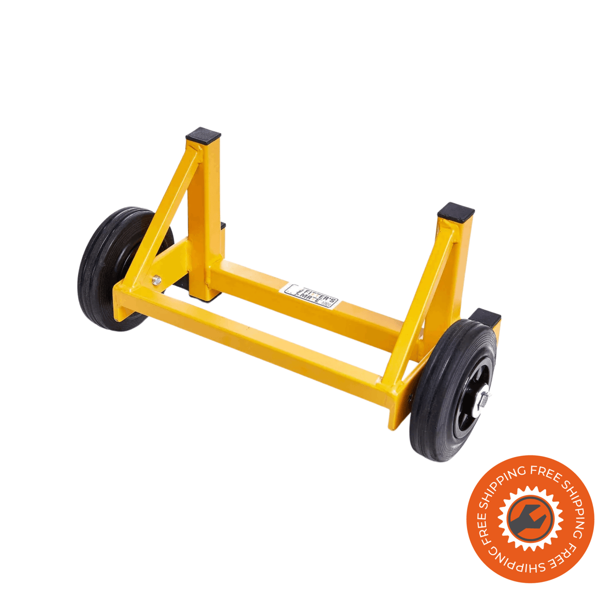 Il carrello da trasporto Ravendo Fitters Mate 140-170 mm, con struttura in acciaio verniciato a polvere e capacità di 150 kg, leggero e maneggevole per un utilizzo rapido e sicuro.