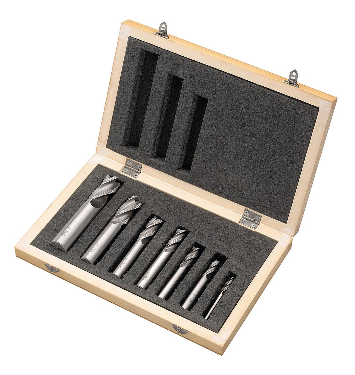 High Speed Steel (HSS) Shaft Roughing Cutter, Set of 7