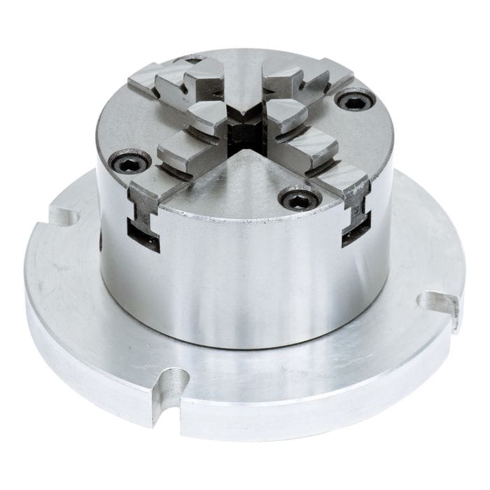 4-jaw chuck, diam. 80 mm, with 125 mm diam. clamping disc
