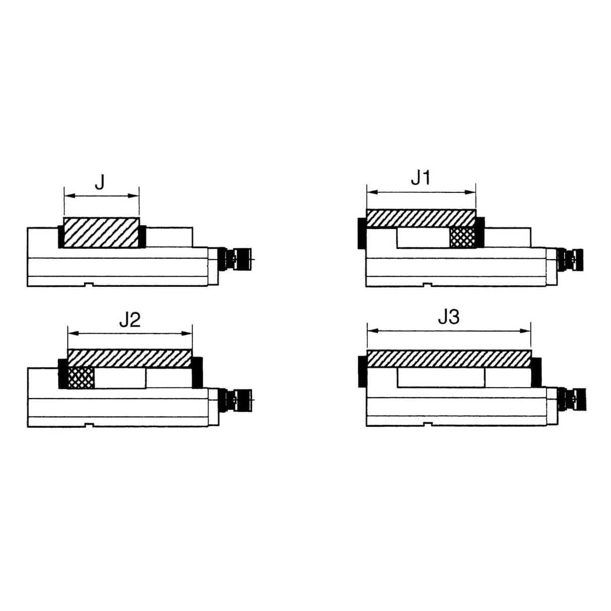 High pressure machine vice - NC CHV 100 V