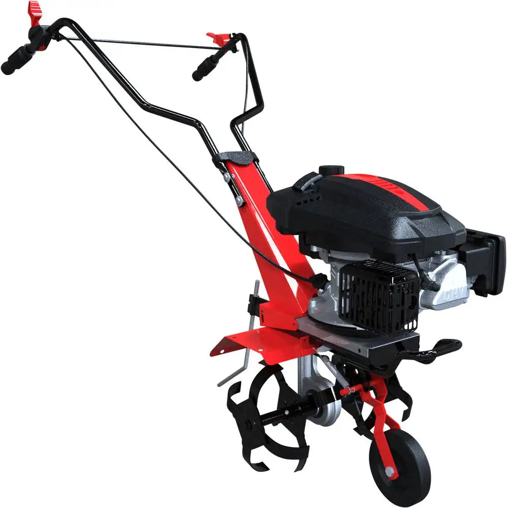 Guede GF 384 ā Motozappa a benzina 4 tempi Power-Engine da 161 cm³ con 4 lame Ć 260 mm, larghezza di lavoro 36 cm e profonditĆ fino a 26 cm, perfetta per orti e giardini.