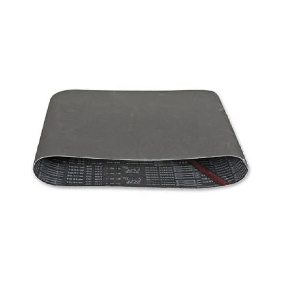 Nastro abrasivo da 1110 x 412 mm con grana 100 per levigatrice LAGUNA 1632 SuperMax. Garantisce avanzamento uniforme e lavorazione precisa.