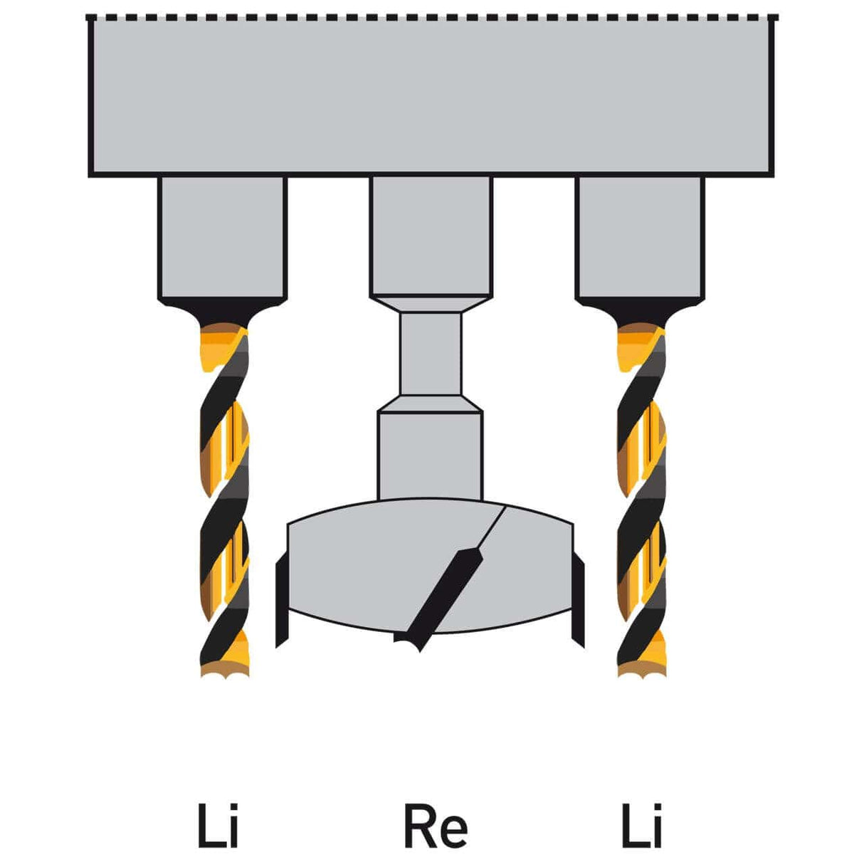 Portapunta da 43 mm per maniglie finestra con