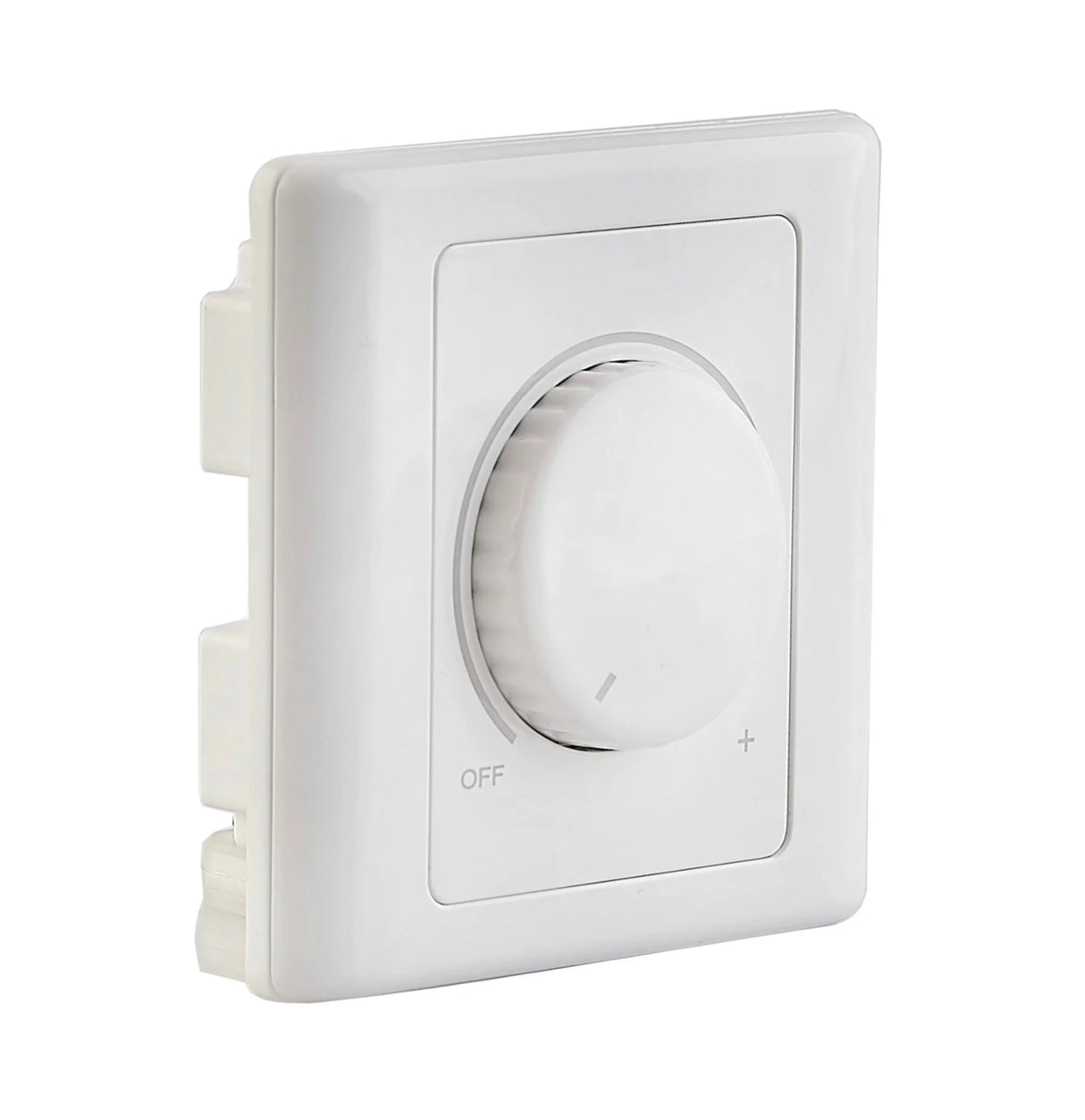 Vista frontale del potenziometro EC Reventon, dotato di manopola di regolazione e custodia protettiva con grado IP54