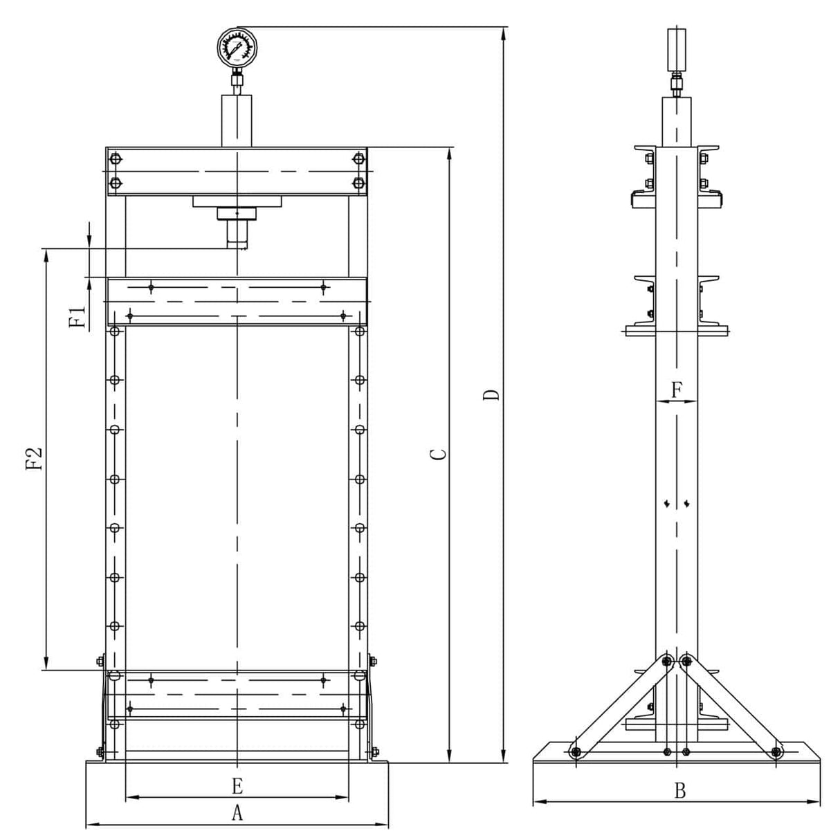 Bernardo PWK 10 T – Pressa pneumatica da officina