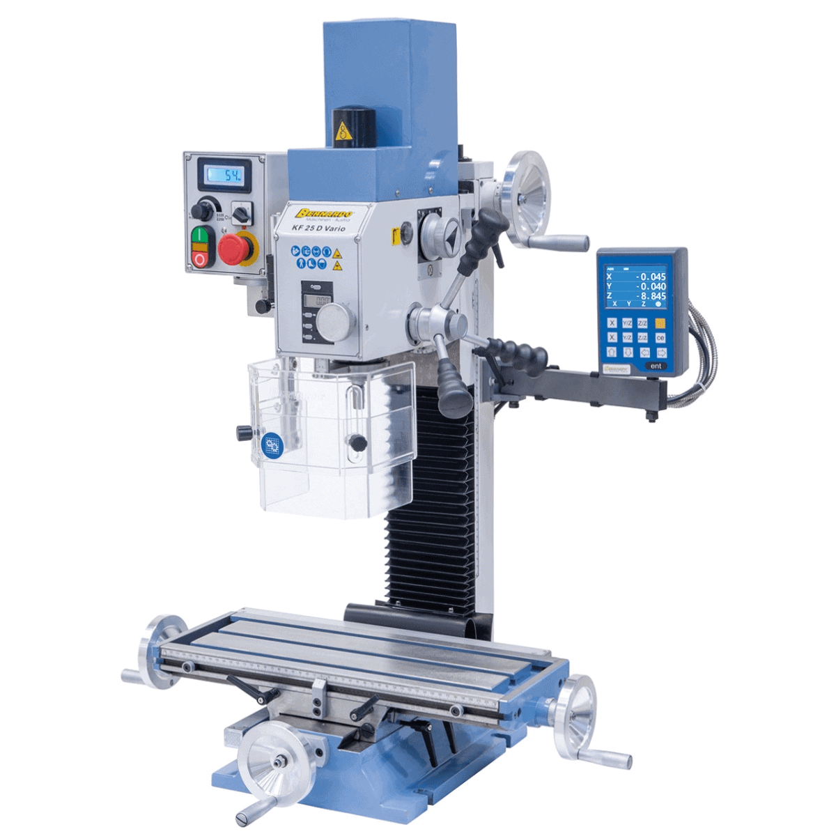 KF 25 D Vario drilling and milling machine with 3-axis digital display