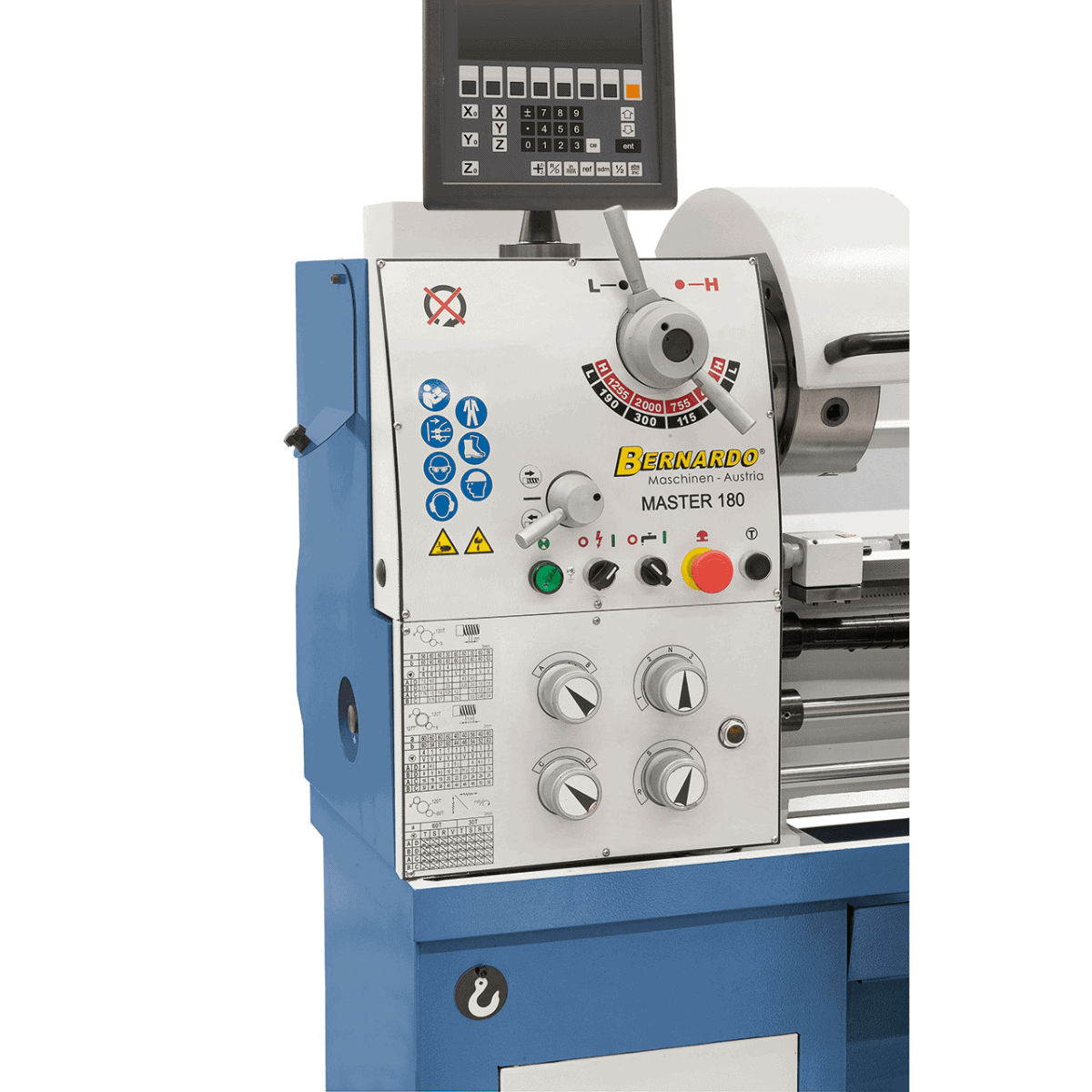 Master 180 Universal Lathe with Digital Display, Including 3-Axis Digital Display