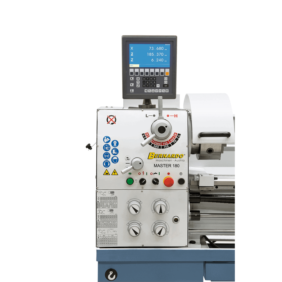 Master 180 Universal Lathe with Digital Display, Including 3-Axis Digital Display