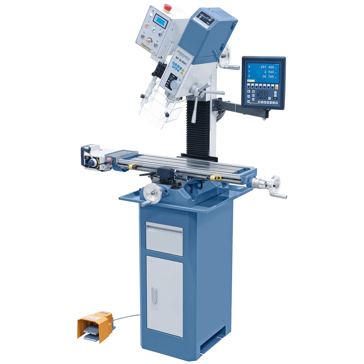 BF 28 BDC drilling and milling machine with 3-axis feed and position display