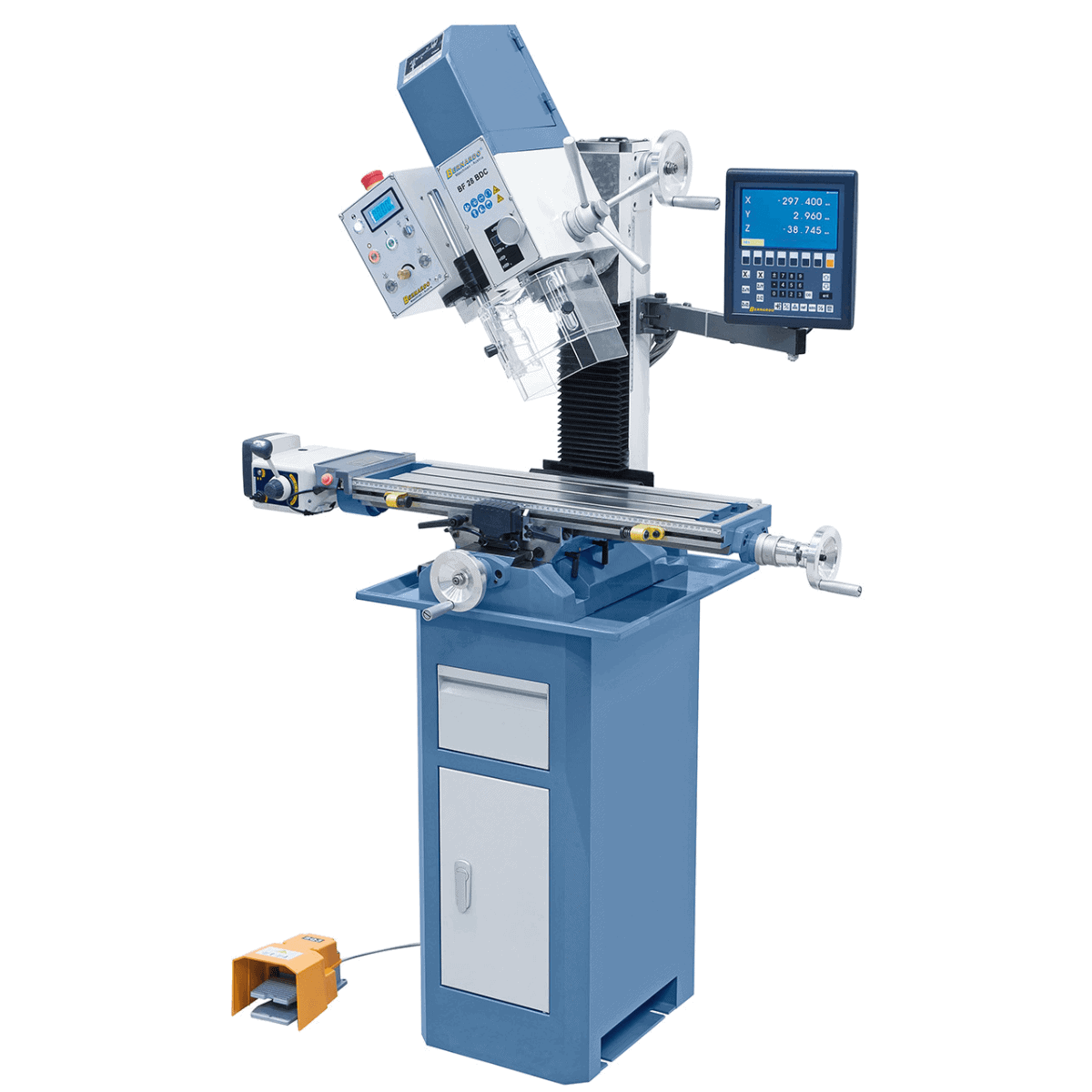 BF 28 BDC drilling and milling machine with 3-axis feed and position display