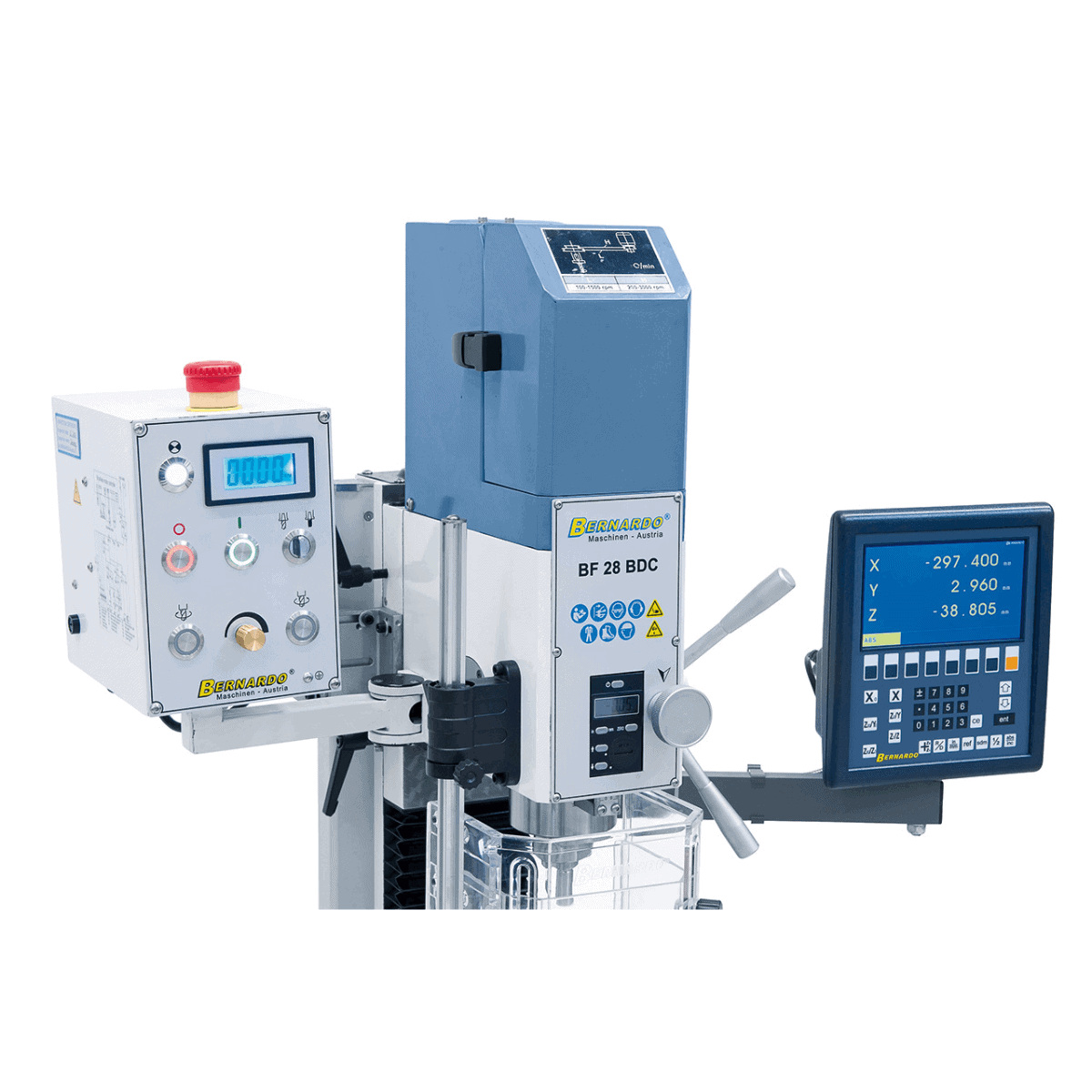 BF 28 BDC drilling and milling machine with 3-axis feed and position display