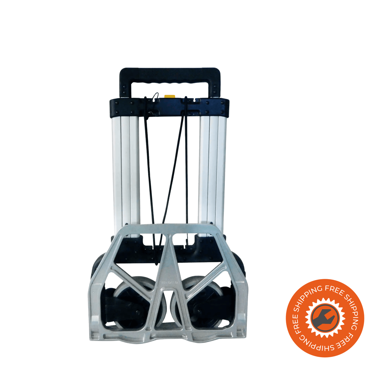 Carrello Ravendo ALU 125 in alluminio e plastica, con ruote piene e piastra ampia, capacità fino a 125 kg