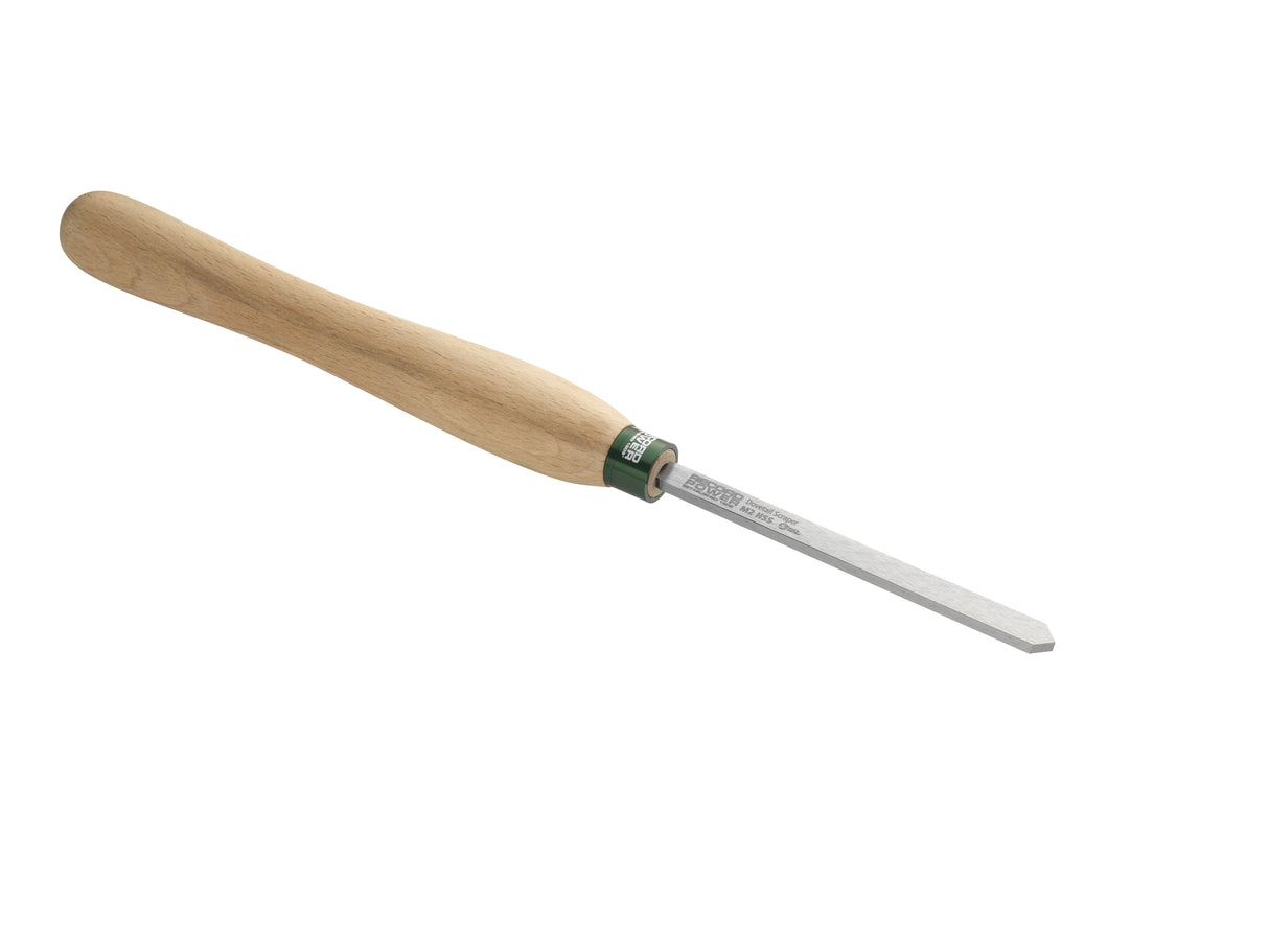 Sgorbia ProComfort 12 mm Record Power in HSS con manico in faggio, per creare tenoni e recessi a coda di rondine compatibili con ganasce dei mandrini SC.
