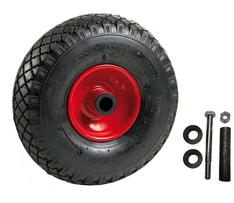 Ruote pneumatiche in gomma ER 10/4 incl. set di boccole