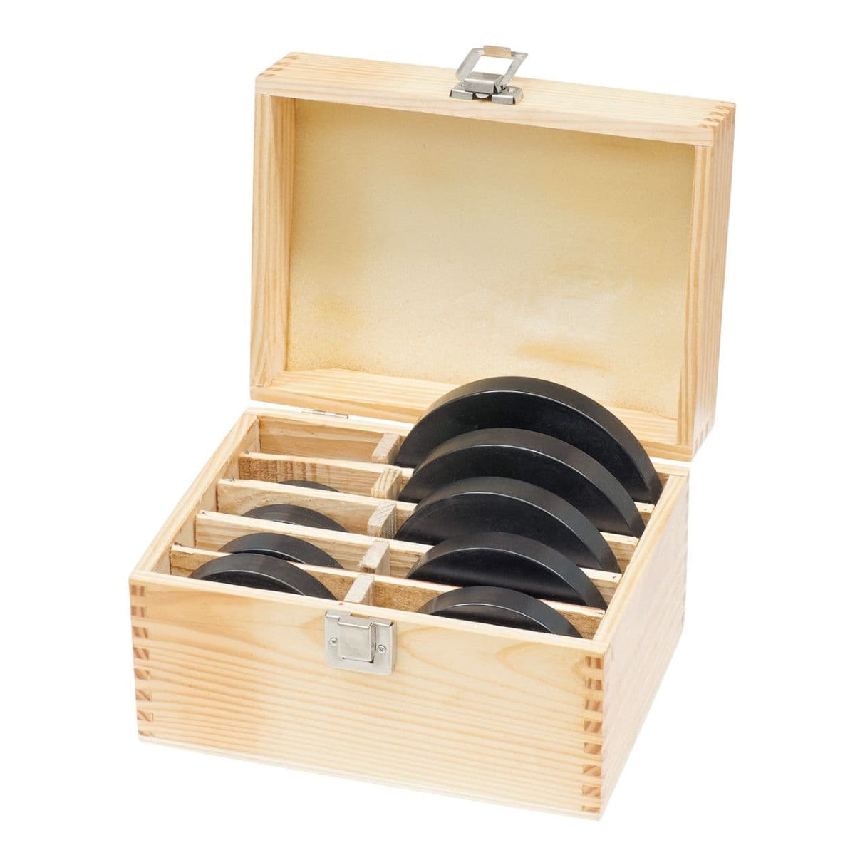 Set di anelli di regolazione 12 pezzi in una scatola di legno