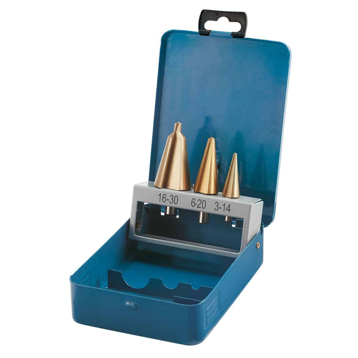 Set of 3 step drill bits