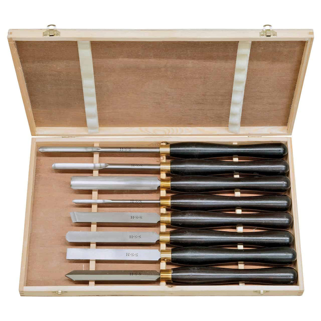Professional B HSS Lathe Blade Set, 8 Pieces.