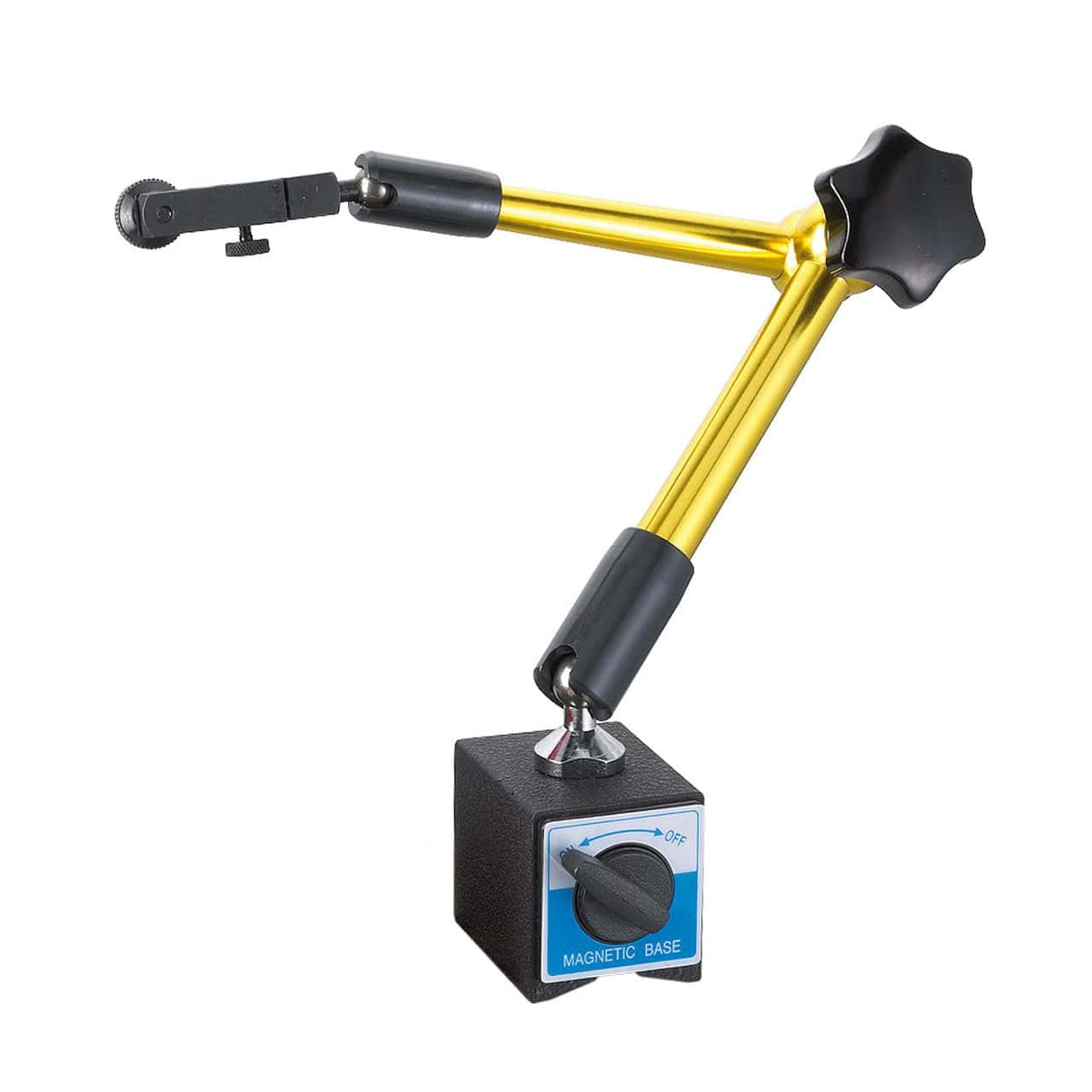 Universal magnetic measuring stand with hydraulic locking