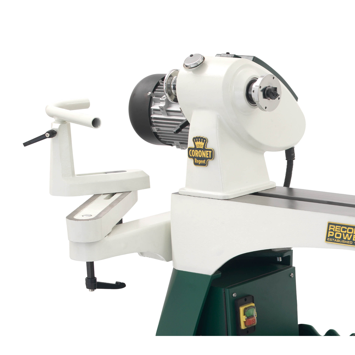 Supporto laterale in ghisa 17870 per torni Envoy e Regent, ideale per la tornitura di ciotole con testa del tornio ruotata.