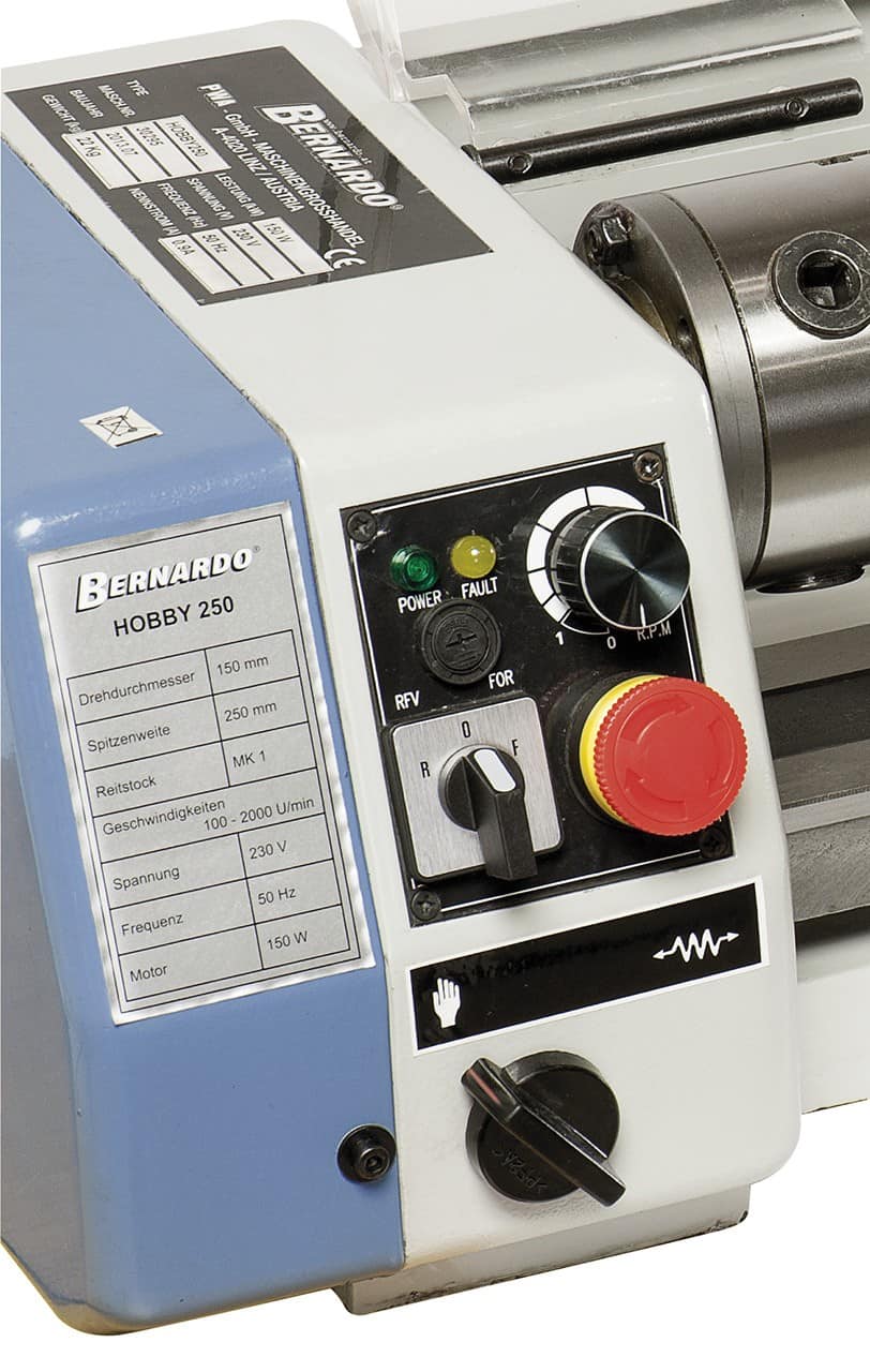 Bernardo Hobby 250 – Mini tornio da banco compatto 230 V