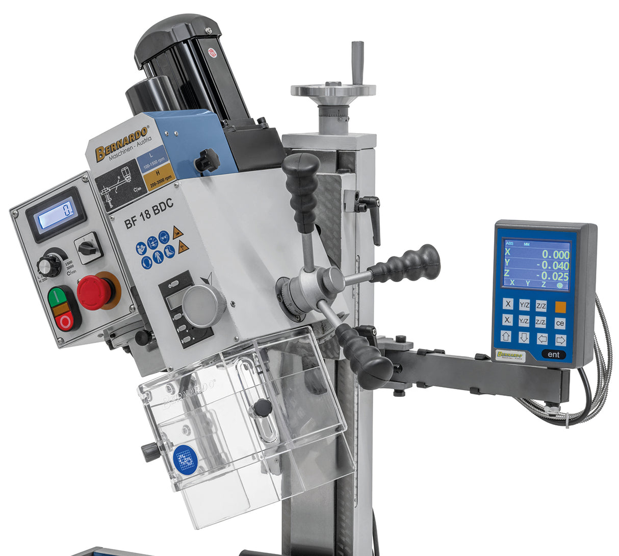 Trapano fresatrice Bernardo BF 18 BDC con DRO 3 assi DT 40 – 230V