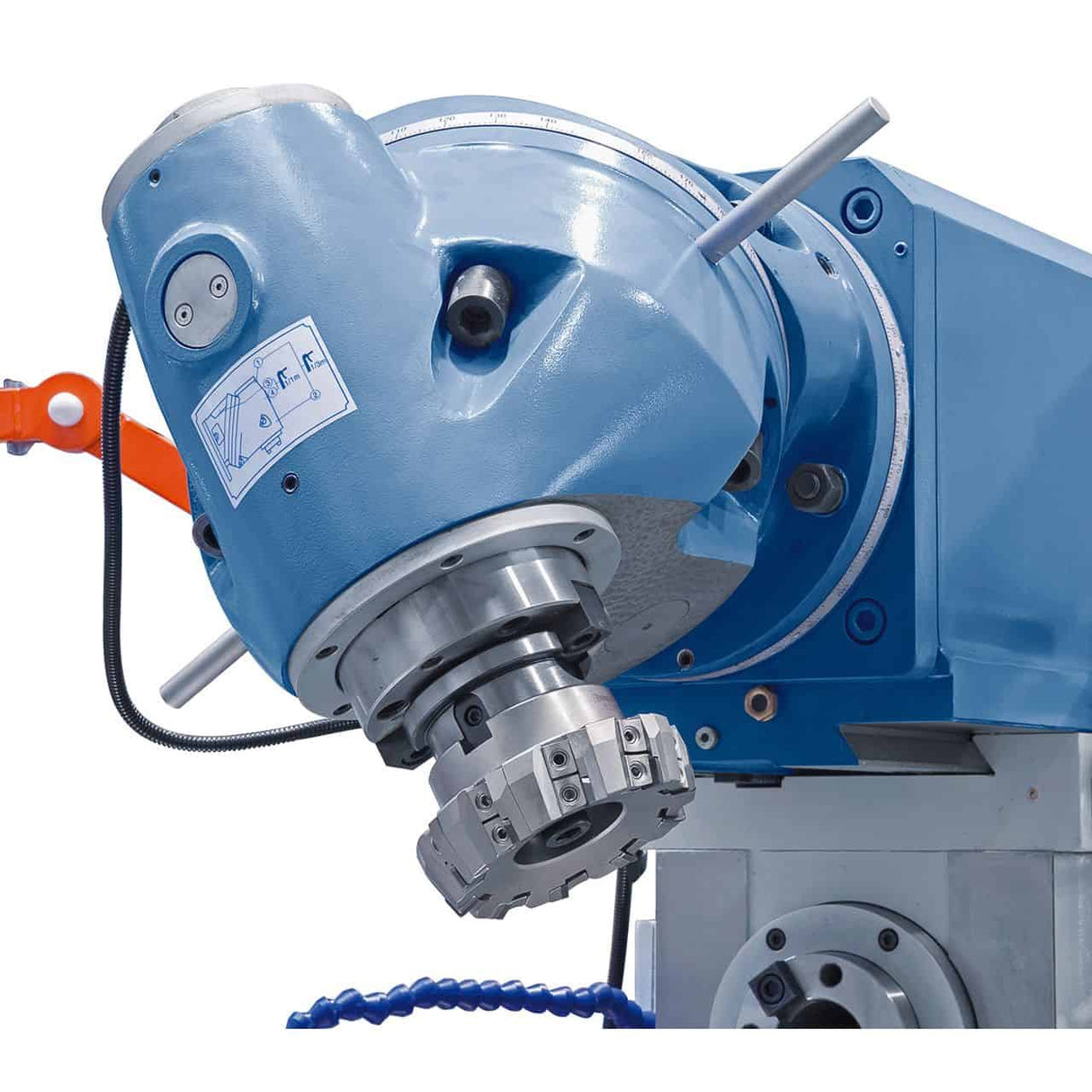 Universal milling machine with servo-assisted turret for UWF 200 Servo feeds