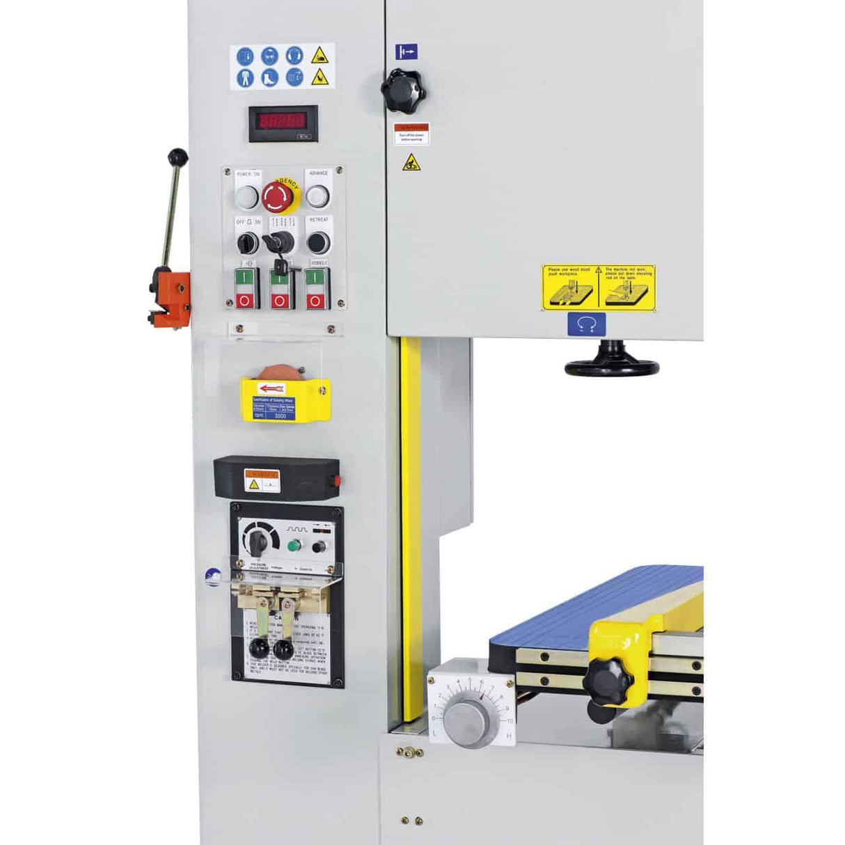 Vertical band saw with automatic table feed VMS 520 A 