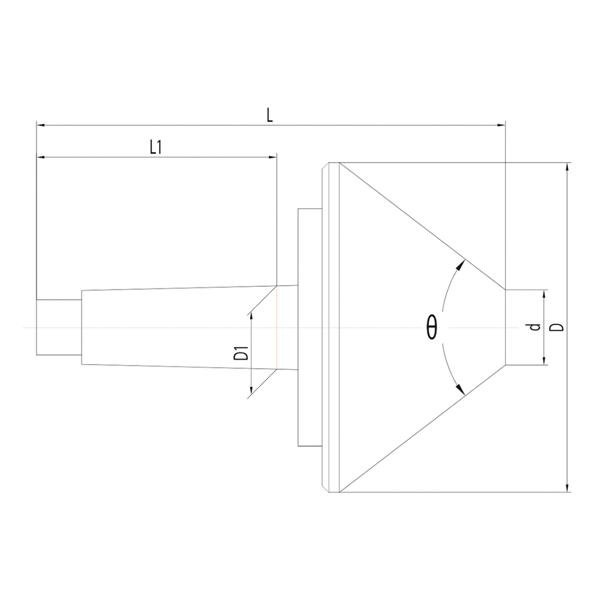 Rotating central cone CM 3 / 100 mm
