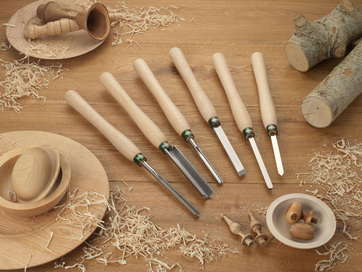 Accessorio per macchina utensile Record Power Set di scalpelli per tornitura legno 6 pezzi