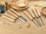 Accessorio per macchina utensile Record Power Set di sgorbie per legno ProComfort da 10 utensili
