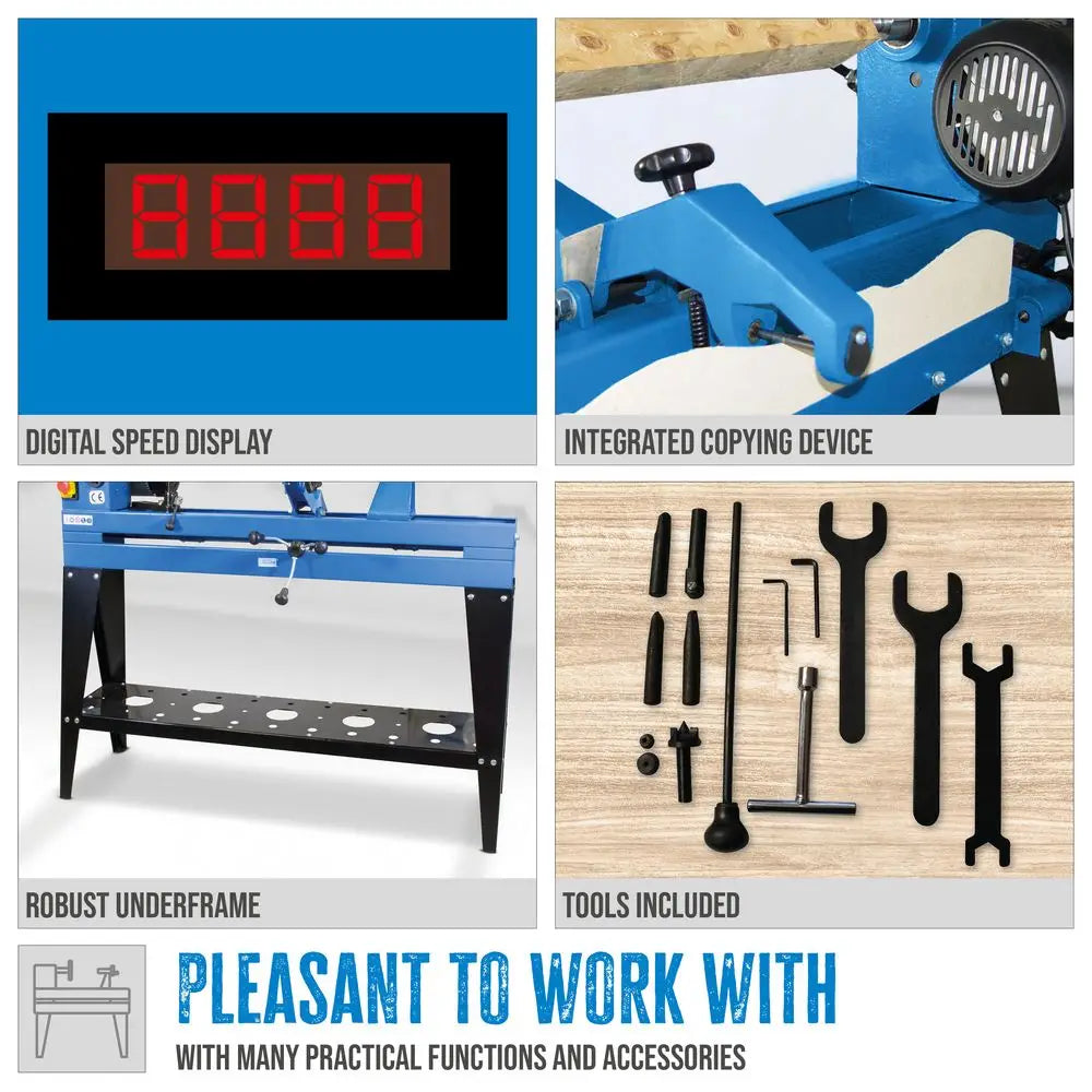 Güde GDM 1000 – Tornio per legno professionale con copiatrice e display digitale